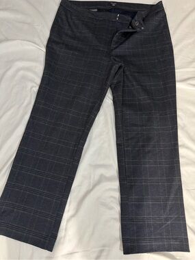 NYDJ Lift X Tuck Blue and Gray Plaid Dress Pants. Size 14.